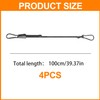 Alrens 4pcs Bungee Cords with Carabiner Clips 100CM/40Inch Short Bungee