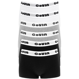 Allxwek Womens Cotton Underwear Panties Boy Shorts Underwear for Women Ladies Underwear Panties Boxers Briefs 6 Pack 3921-UN-L-6