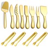 Premium Stainless Steel Gold Cheese Tool Set - 12 Piece