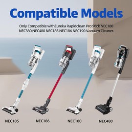 YUJINRU 8 Pack Replacement Filters Compatible with Eureka Rapidclean Pro Stick NEC180 NEC280TL NEC380 NEC480 NEC185 NEC186 NEC190 Vacuum Cleaner.