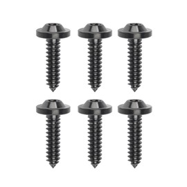 Dingtai Titanium M4 M5 M6 15 17 20 25mm Self Tapping Screw Torx Head Motorcycle Bolts Pack of 6 (Black, M5x15mm)
