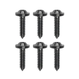 Dingtai Titanium M4 M5 M6 15 17 20 25mm Self Tapping Screw Torx Head Motorcycle Bolts Pack of 6 (Black, M5x15mm)