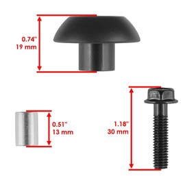 Replacement Powersports Parts – High-Performance Components for Handle Bar End Guard w/Screw For Honda Rancher 350 TRX350FE TRX350FM 4X4 2000-06 Model-NK02-4825