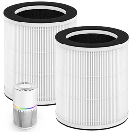 2 Pack H13 True HEPA Replacement Filter Compatible with FRESHDEW AP202 Air Purifier, 3-in-1 High-Efficiency Air Filter