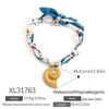 Vanesseva Scarf Necklace with Shell Charm - Bandana Choker for