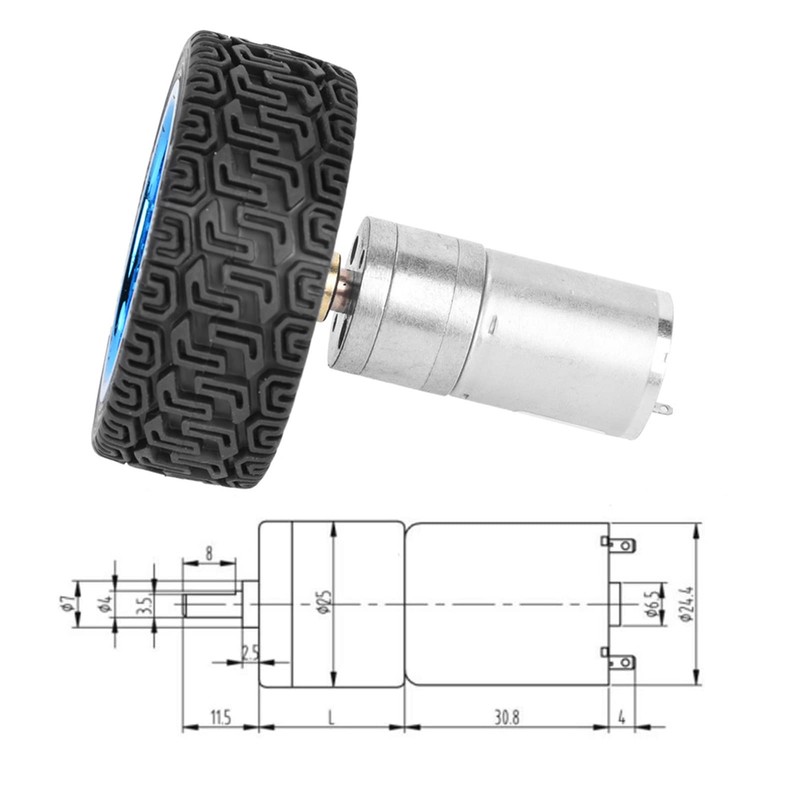 2 Pcs Enhanced Control Optionsdc Gear Motor, Gear Motor with