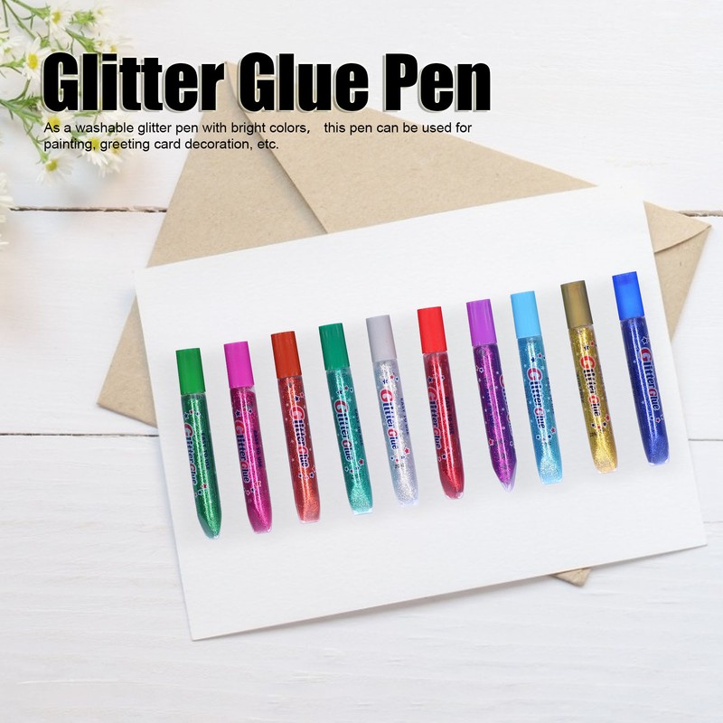 Glitter Glue Pen Washable Gold Powder Arts and Crafts Supplies