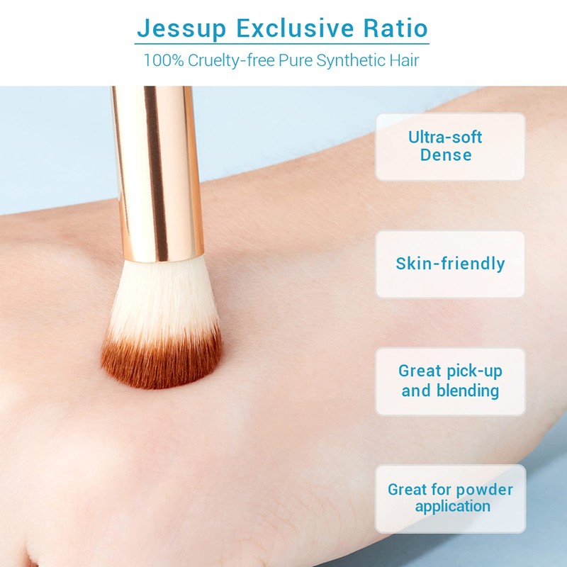 Jessup Makeup Brushes 15pcs Eye Brush Set for Eyeshadow, Eyeliner