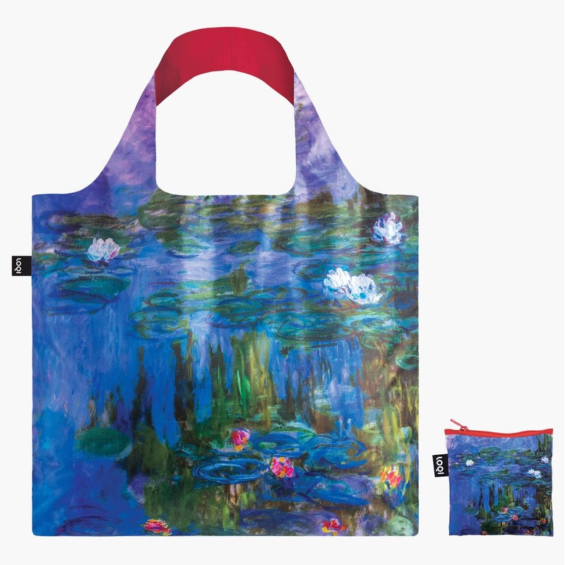 LOQI Monet Low Key Eco Bag, Water Lilies, Recycled, Foldable,