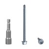 60pcs DIN 7504K Galvanized Steel 5.5 x 70mm Screws Self