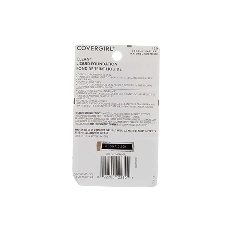 COVERGIRL Clean Normal Skin Foundation (Packaging May Vary) , 125