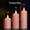 AVEKI Flickering Flameless Candles, Rechargeable Fake Candles with Remote Control