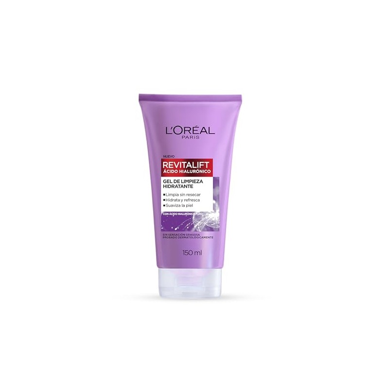 L'Oréal Paris Gel Limpiador Facial Revitalift Ácido Hialurónico, 150 ml