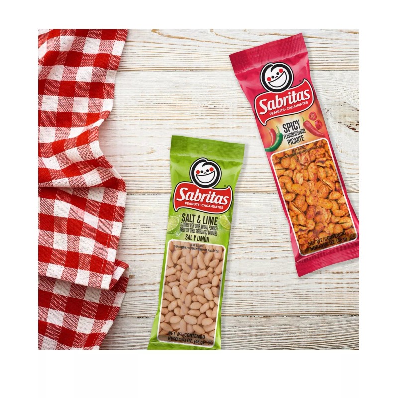 Sabritas Peanuts 4 flavors Variety Pack(30 Packs )