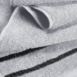 MyOwn Cotton 2 Pack Oversized Bath Towel Set 28x55 inches, Large Bath Towels, Ultra Absorbant Compact Quickdry & Lightweight Towel, Ideal for Gym Travel Camp Pool - Light Grey, 71618