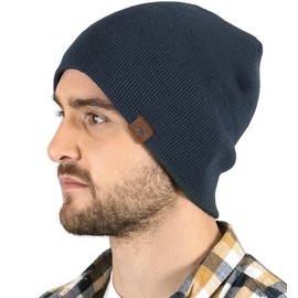 Tough Headwear Daily Knit Beanie - Beanies Hats for Men - Winter Hats for Men & Women - Warm Knitted Hats for Cold Weather & Stocking Cap Dark Gray