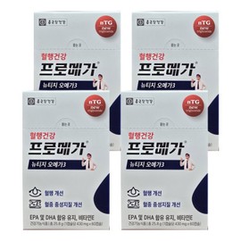 Chong Kun Dang Health Promega Nutage NTG Omega 3 430ml x 60 Capsules 4 Boxes () / 종근당건강 프로메가 뉴티지 ntg 오메가3 430ml x 60캡슐 4박스 ()