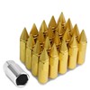 60mm Aluminum M12 x 1.5 6-Point 20mm OD Gold 20