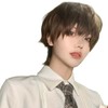 PEACOCO Men's Short Wig, Wig, Masculine Dresses, Blonde Wig, Wolf,