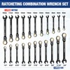 WORKPRO 22-piece Ratcheting Wrench Set with 180° Flex Head, Anti-Slip