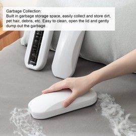 Reusable Handheld Crumb Sweeper, Home Soft Hair Debris Collector with Rolling Brush Head, Portable Ergonomic Bristles Debris Collector for Tabletop, Bed, Sheet, Sofa