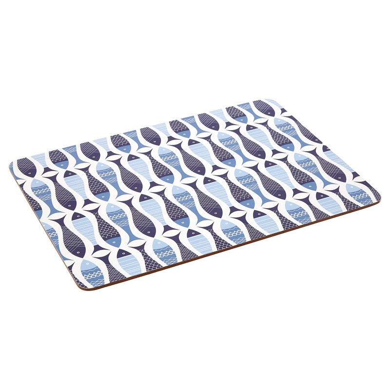 Premier Housewares 1203686 Pisces Placemats, Cork, Blue, 29 x 0.69