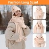 Womens Winter Beanie Warm Hat Scarf Touchscreen Gloves Set with