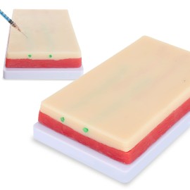 SKUMOD IV Injectable Training Pad Model,4 Veins and 3 Skin Layers Embedded Reuseable for Medical Student Nurse Practice