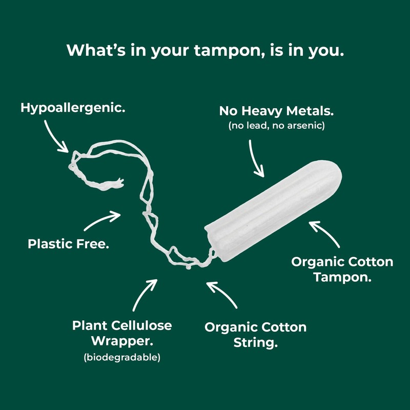 DAME - Toxin-Free Super Tampons (56 Tampons) | 100% Organic