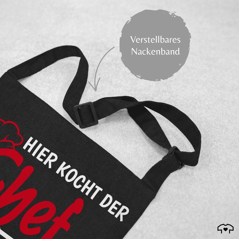 Shirtracer - Apron - Hier kocht der Chef gemeckert wird