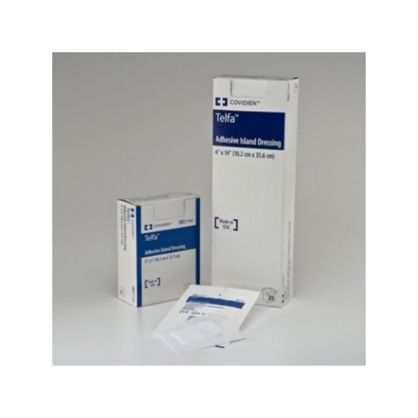 Telfa Island Pad / Adhesive Non-Woven Dressing 4 X 8