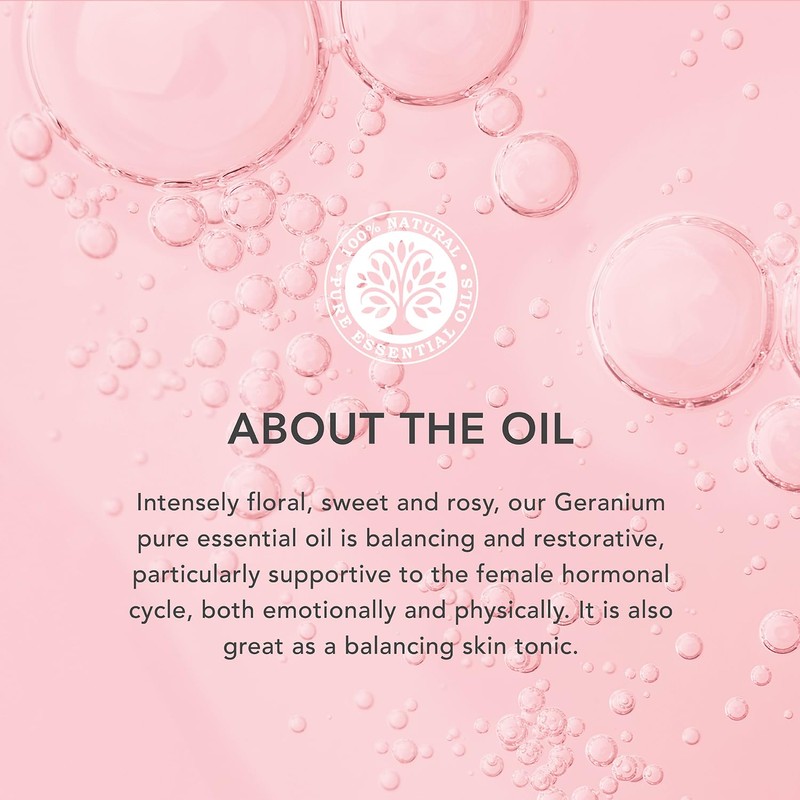 Tisserand Aromatherapy - Geranium Essential Oil - Ethically Harvested -