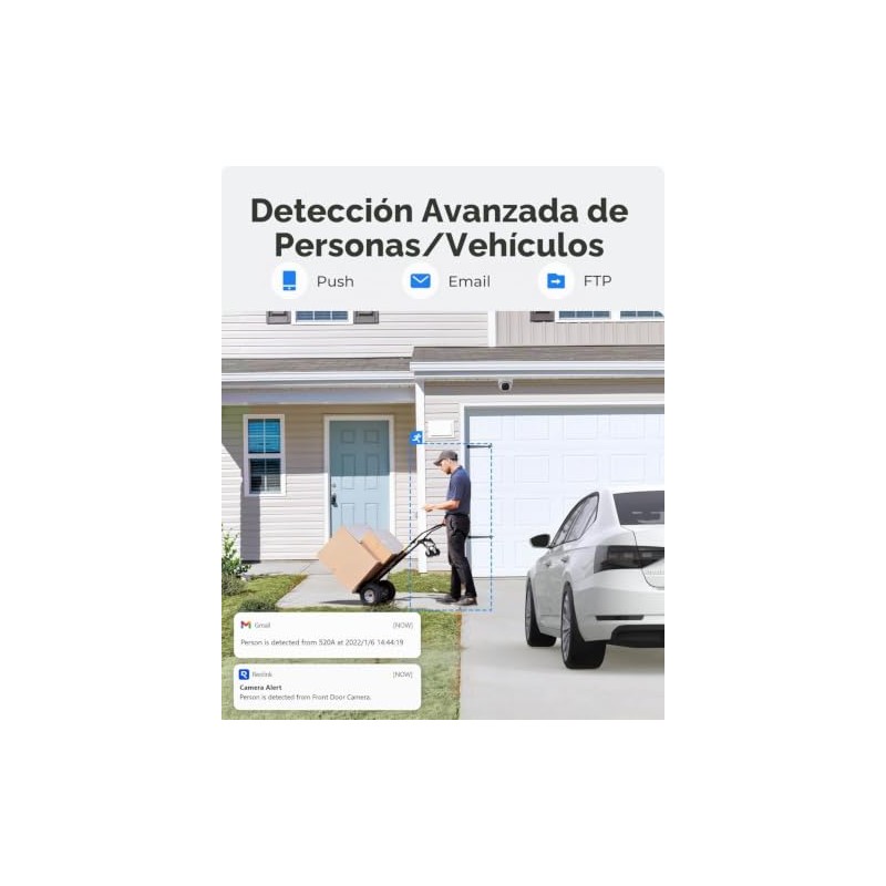 REOLINK - Cámara de seguridad con cable para exteriores, cámara