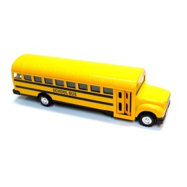 Diecast Large Diecast School Bus with Pullback Action, Stop Sign, and opening Doors