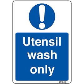 Wash Only Sign – Kitchen Safety Signs by Light Switch Co