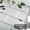 Diflart Peel and Stick Mirror Backsplash, Silver, 4x8 Inch, Beveled