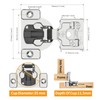 Chibery 50 Pack 1/4" Small Overlay 4D Concealed Hinges for