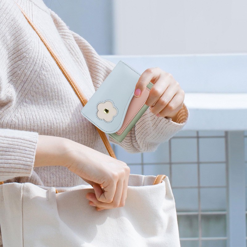 Andiker Ladies Wallet, Trifold Soft Leather Purses for Women with