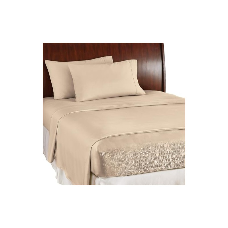 Collections Etc Bed Tite Soft Microfiber Sheet Set Fawn Full