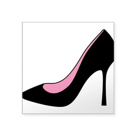 CafePress High Heel PumpBl Square Sticker 3 X 3 Square Bumper Sticker Car Decal