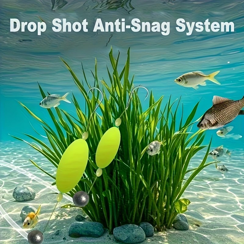 5PCS Double Reverse Fishing Hook Set,Double-Hook Reverse Bottom Rig,Anti Tangle