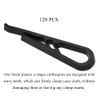 HAHIYO 2inch/50mm 120Pcs Black Plastic U Shape Alligator Clip, Clothespin