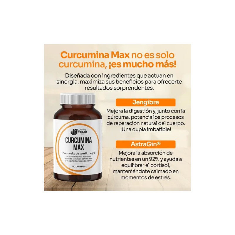Pack 3 Curcumina Max Nutrientes Vidalabs México 60 Sofgels Sabor