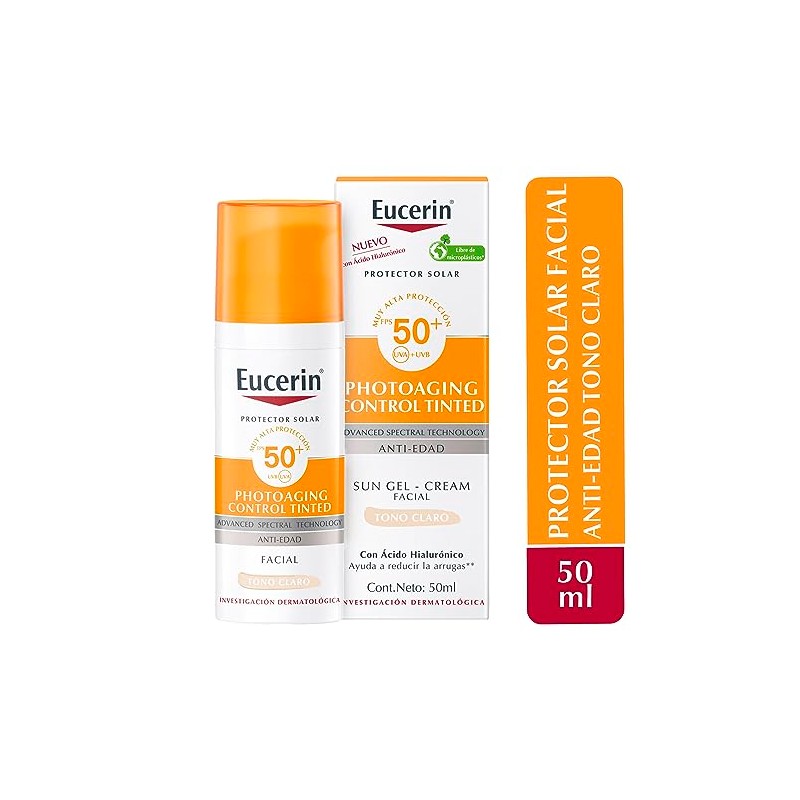 Eucerin Protector Solar Facial Fps 50+ Cc Cream Tono Claro,