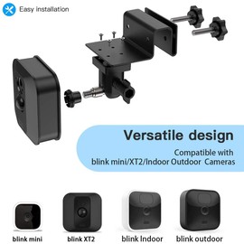 TIUIHU Weatherproof Gutter Mount for the Blink Outdoor Blink Outdoor 4 Blink XT/XT2, Adjustable Aluminium Bracket Accessory for Blink Camera (1 Pack, Black)