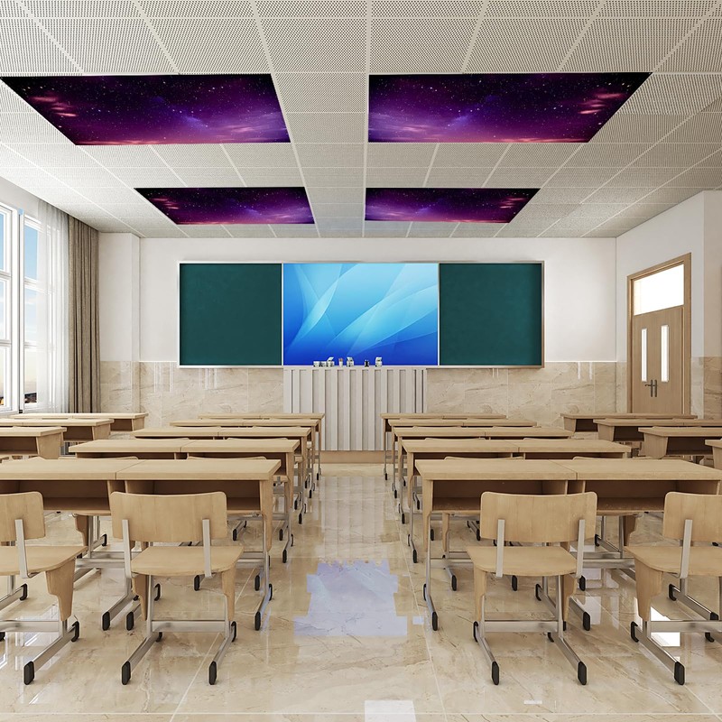 EcjoyHub 4 Pack Fluorescent Light Covers for Ceiling Lights Classroom,