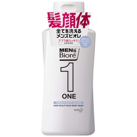 Men's Biore ONE All-in-One Full Body Wash, Fruity Savon Scent, 6.76 fl oz (200 ml) [Hair, Face, Body, all with just this one!] + ACTYUK Original Start-Use Sticker [1 piece (single item)] Kao ACTYUK