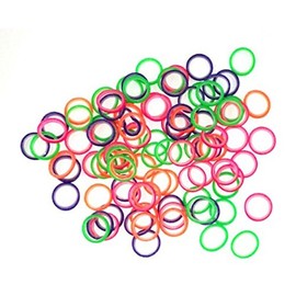 1/4 Inch Orthodontic Elastic Rubber Bands, 500 Pack, Neon, Medium Force 3.5 oz, for Making Bows, Dreadlocks, Dreads, Doll Hair, Braids, Horse Mane, Horse Tail