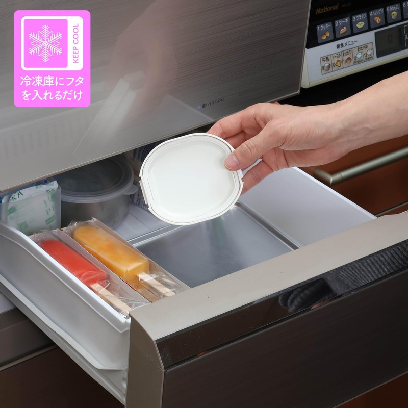 Miyoshi Seisakusho 0101-0160 GEL-COOL Lunch Box, Integrated Ice Pack, Dome,