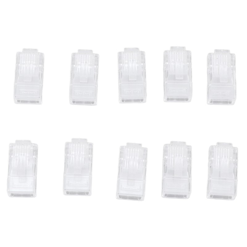 100Pcs TF2005A 8P8C RJ45 Connector CAT6 Unshielded Ethernet Crystal Head